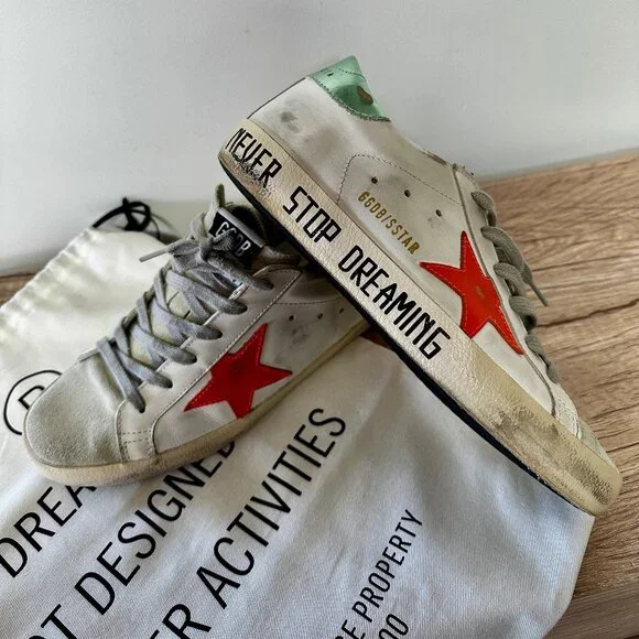 Golden Goose - Superstar Never Stop Dreaming Sneakers - 7.5 W - Picture 1 of 7